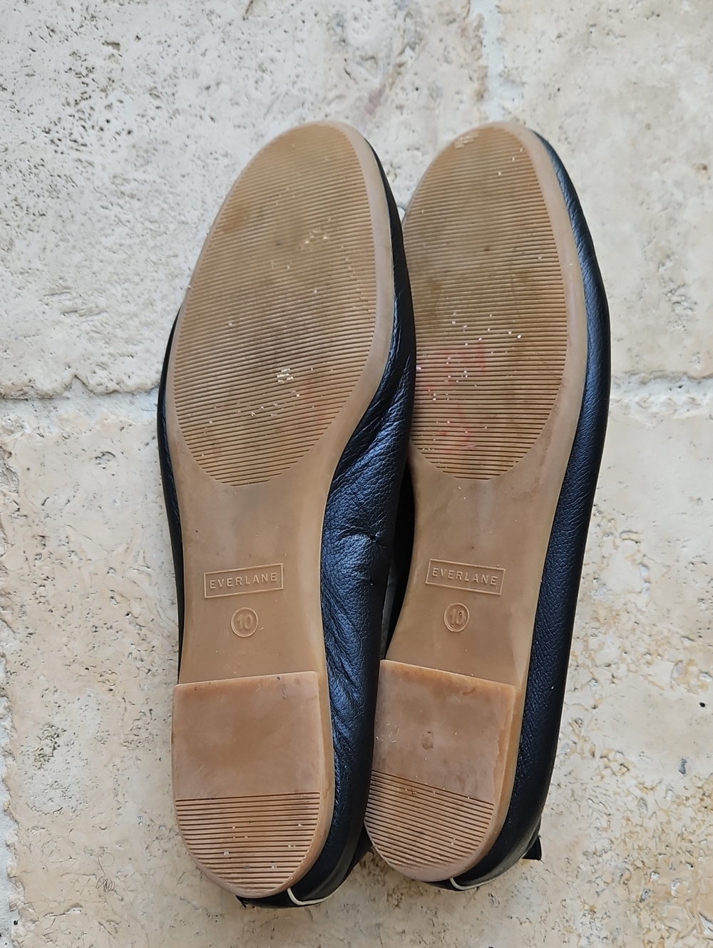 Everlane The Day Glove Classic Calf Leather Black Women's Ballet Flats Size 10 - Picture 6 of 6